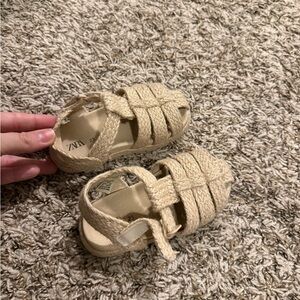 Zara Kids Beige Woven Sandals